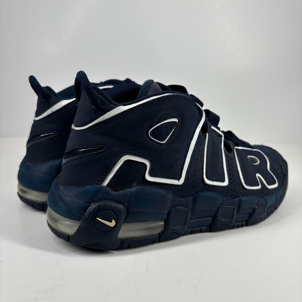 Nike Air More Uptempo GS Size 6Y Women's 7.5 Obsidian Navy/White 415082-401 - Picture 12 of 16
